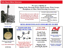 Tablet Screenshot of palmbeachmetaldetectors.com